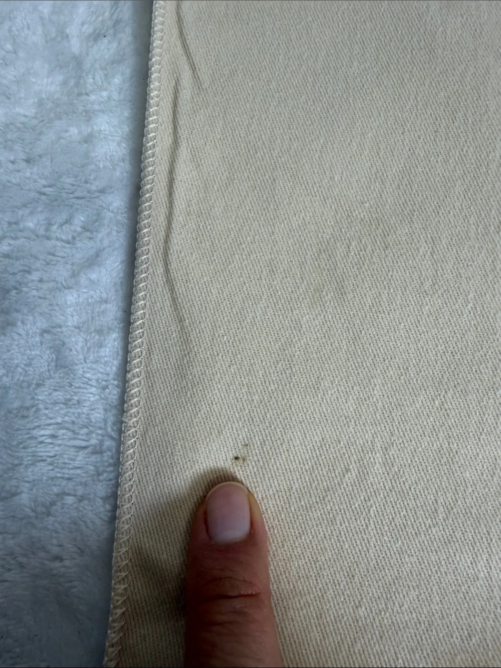 Louis Vuitton Beige Fabric Protective Pouch with Black Logo